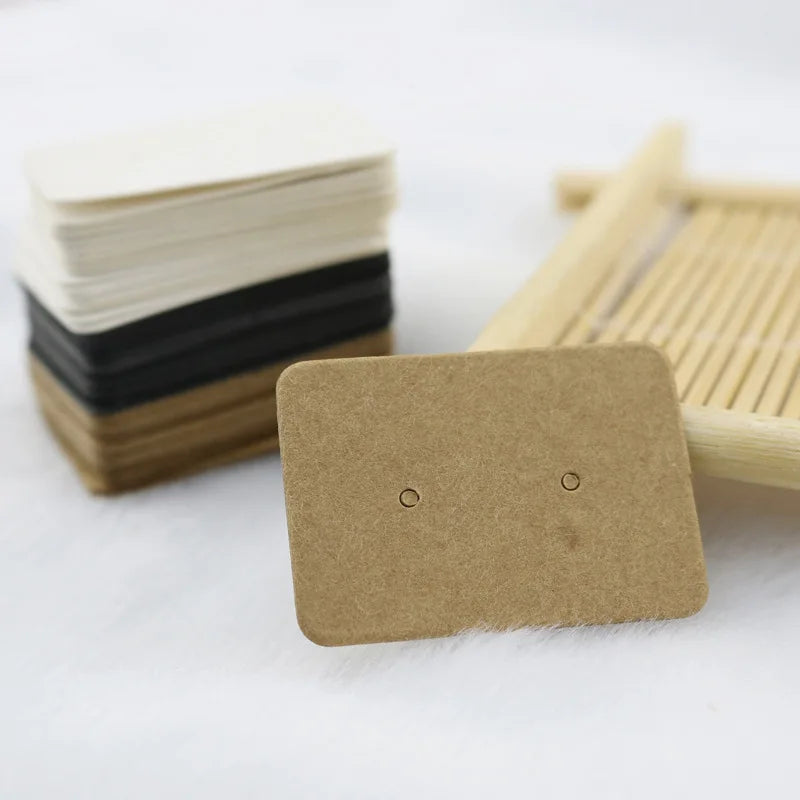 Wholesale Latest Modern DIY Creative Card 100pcs/lot Custom Kraft Paper Earrings Display Card for Jewelry