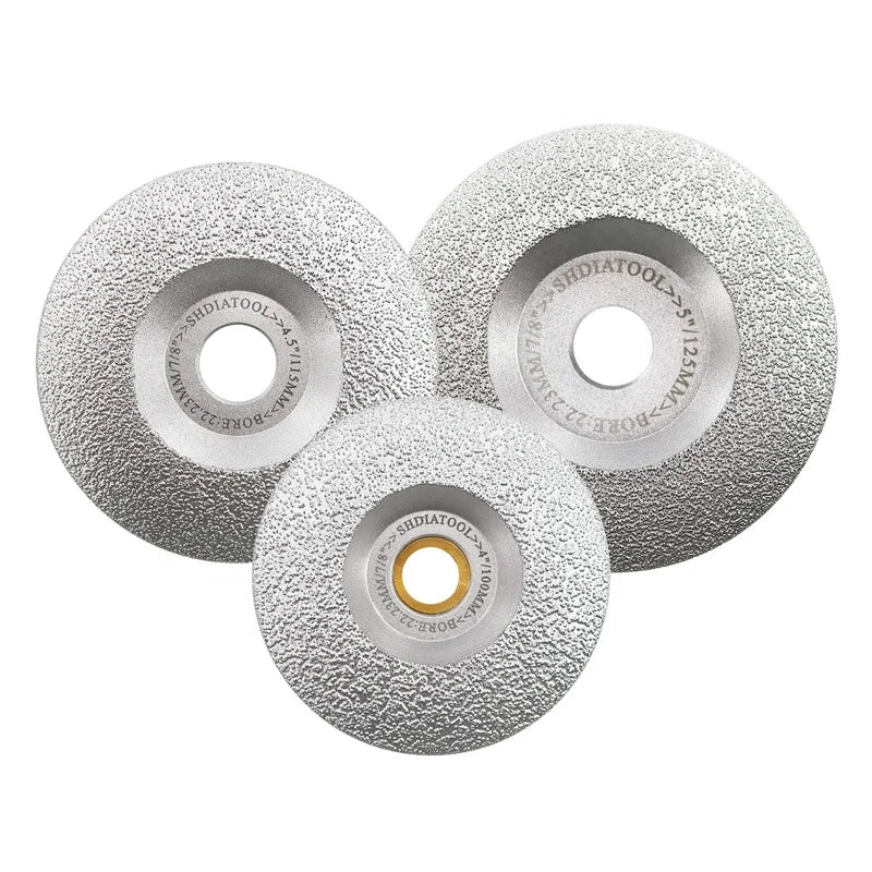 4''/4.5"/5'' Vacuum Brazed Diamond Cup Grinding Wheel Cutting Grinding Disc Profile Wheel for Marble Granite Ceramic Tile Iron