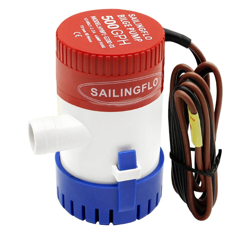 SAILINGFLO 12V DC 500GPH Electric Submersible Bilge Pumps For Yacht
