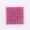VOAINO 1.7 mm 2.44 Carat Natural Rough Fine Loose Red Ruby Cabochons Gemstone for Jewelry Engagement Rings Studs