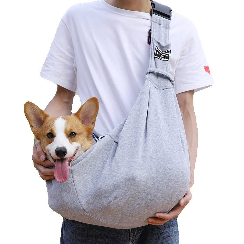 Luxury Single Shoulder Dog/Cat Puppy Travel Bag Customized Logo Zipper Closure Modern Style Luxury Solid Oxford Pet Carrier