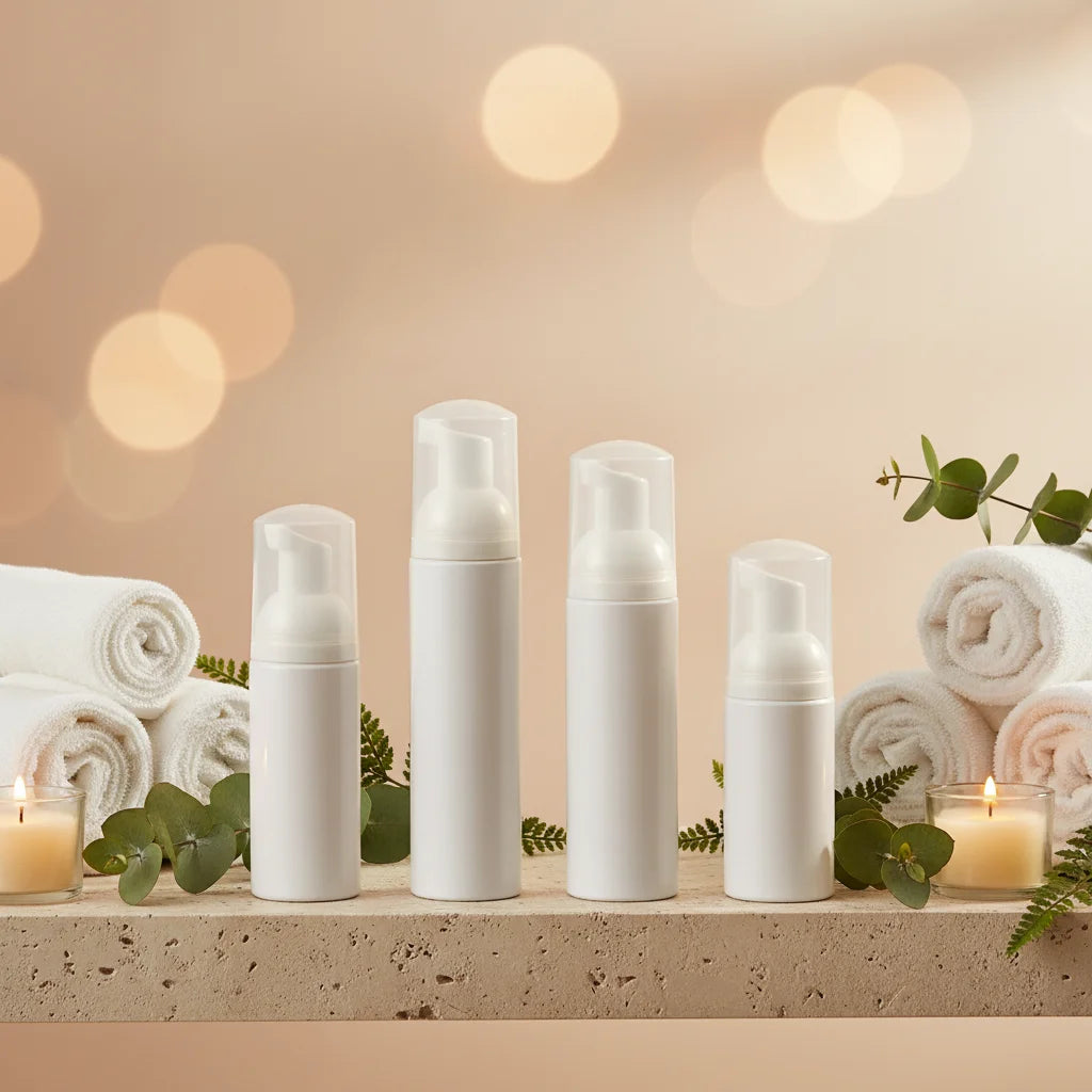 1oz 30ml 40ml 50ml 60ml 100ml White Transparent Empty Plastic Lash Foam Hand Soap Pump Bottle Facial Cleansing Pump Sprayer