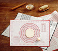 Hot Sale Platinum Silicone Dough Mat With Measurement Non-stick Baking Mat Rolling and Noodle Mat  Chopping Board