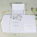 2024 Luxury Wedding Card Invitation Floral clear Frosted Acrylic Tri-fold Hardboard Cover Wedding Card Envelopes