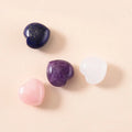 Wholesale Natural Gemstone Heart Charm Bracelet Polished Stone for Healing Jewelry