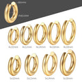 10 to 18mm Trendy Tarnish Free Huggie Hoop Earrings Geometric Stainless Steel 4mm 5mm Chunky Hoop Gold Plated Earrings