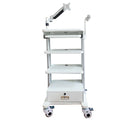 Hospital Mobile Workstation With Monitor Mount Holder 3-layers Storage Platform Medical Trolley Cart for Clinic Heath Center