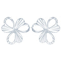 2024 Fashion Niche Design Silver Needle Earrings S925 Sterling Silver Heart Stud Earrings with Floral Wreath for Party Gift