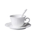 Factory Wholesale Ceramic Coffee Cup Set Espresso Ceramic Cup and Saucer Custom Restaurant White Coffee Cups Sets