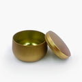 Custom Dark Blue Green Color Candle Jar Container Metal Tin for Candles 4oz 8oz Empty Gold Candle Jars with Lids