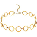 Hot Sale Simple Geometric Round Link Necklace Clavicle Necklace for Women