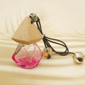 Wholesale 5ml Wooden Cap Empty Car Air Freshener Mini Color Car Hanging Glass Perfume Diffuser Bottle With Beads