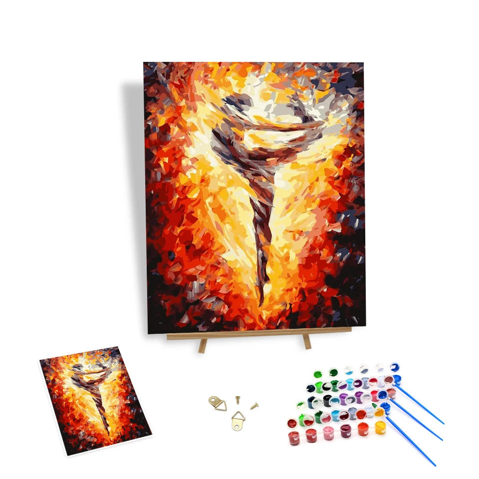 Paint by Numbers Kits Without Frame Abstract Art Dancer Figure Painting on Canvas Diy Drawing for Home Wall Picture