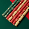 2025 Custom Recyclable Kraft Paper Christmas Gift Wrapping Paper Roll for Your Christmas Gift Packaging