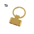 Tanai Hot Selling Metal Key Fob Hardware 1 Inch Gold Zinc Alloy with Split Key Ring Holder Key Chain Leather Craft DIY Making