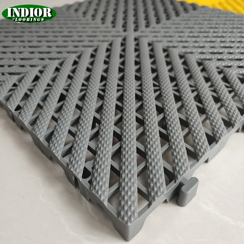Modular Non-Slip PVC Garage Floor Tiles for Outdoor Car Wash & Parking Lot Sports Venues