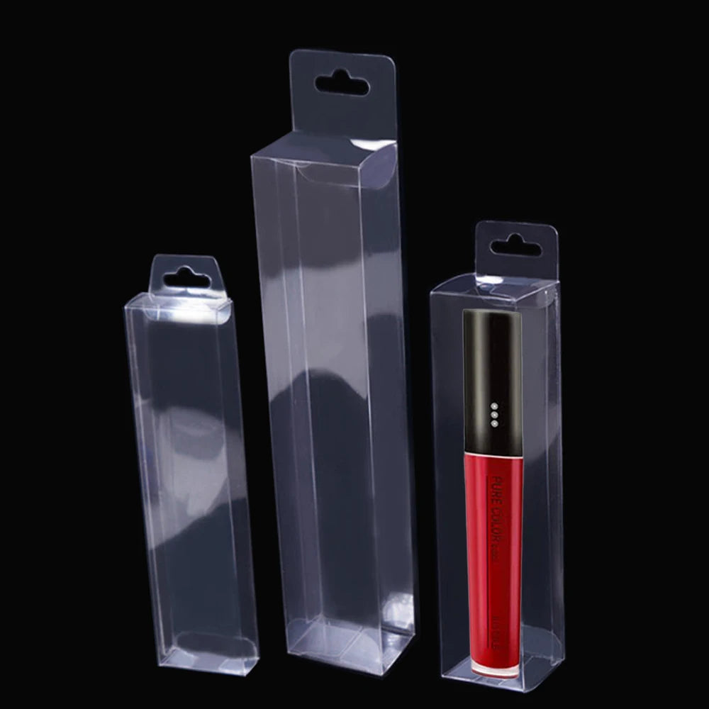 Plastic Boxes for Lipgloss Custom logo Small PVC PET PP Lip Protector Lip Balm Plastic Packaging Box