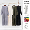 Habib High Waist Plus Size Casual Maxi Abaya Wholesale Women Long Sleeve Wrap  Abaya Dress for Muslim Women