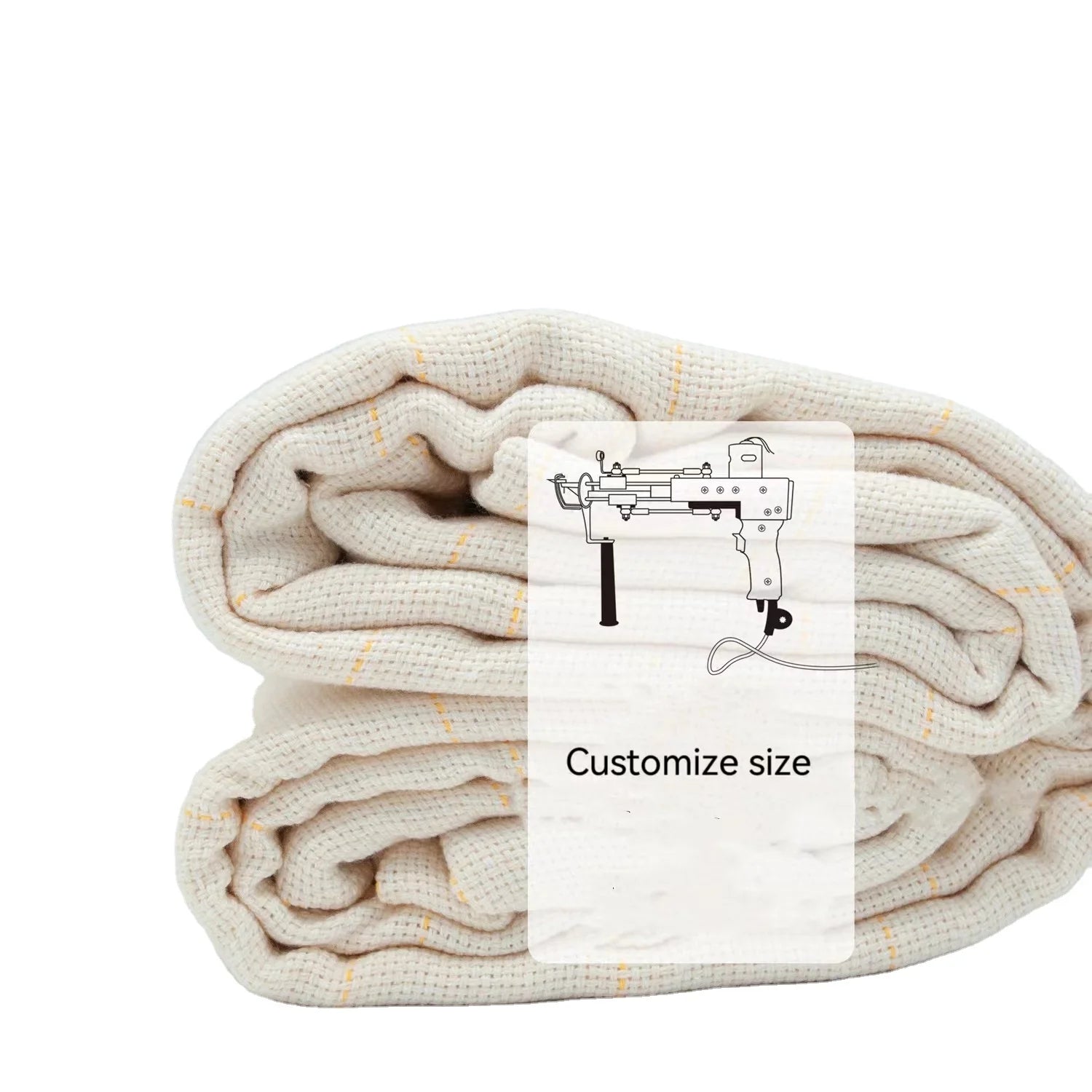 Factory Tufting Gun White Embroidery Fabric Roll 2m Width Carpet Backing Primary Monks Tufting Cloth for Tufted Rug