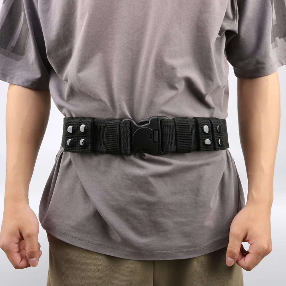 4 Keepers Tactical Belt Nylon Adjustable Durable Heavy Duty Guard Security Utility Belt Hunting Outdoor Activities
