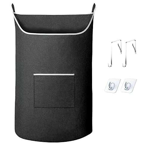 Custom Large Reusable Hanging Laundry Bag Front Pocket Oxford Fabric Door Organizer Washable Tear Resistant Space Saving Zipper