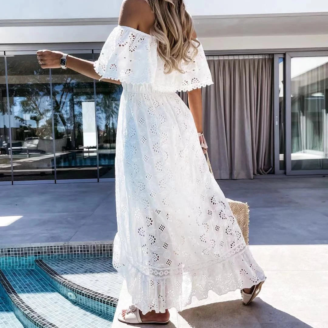 Hotsale New Design Bohemian Style Off-the-shoulder Dress Casual Long Style Women Dress
