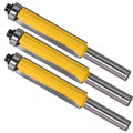 Customized OEM Support 8mm Shank Long Blade Flush Bit End Bearing Trim Router Bit Woodworking Milling Cutter TiCN Coated Carbide