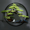 100cm Pine Tree Bird Hangings Sofa Background Wall Decoration Creative Restaurant Porch Painting Wall Decoration Art Pendant