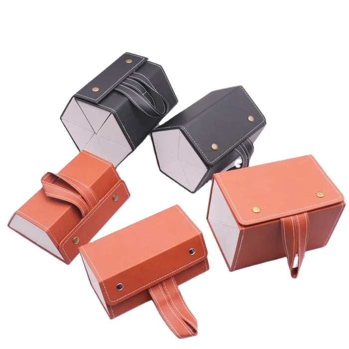 Customized Luxury Sunglasses Case Organizer 2/3/4/5/6 Slots PU Material Eyewear Packaging for Sun Glasses