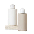 Luxury 300ml 10OZ White PET Plastic Round Cosmetic Lotion Bottles Toner Body Serum Shampoo Bottle with White Round Top Caps