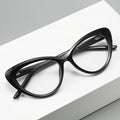 UNOC Fashion TR90 Clear Lens Cat Eye Black Women's Optical Glasses New Anti-Blue Light Hot Sale Spring Eyeglasses Frames