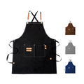 Canvas Work Apron Reusable Cross Border Bib for Kitchen Home Gardening Coffee Shop Cleaning-Waterproof Oil Resistant