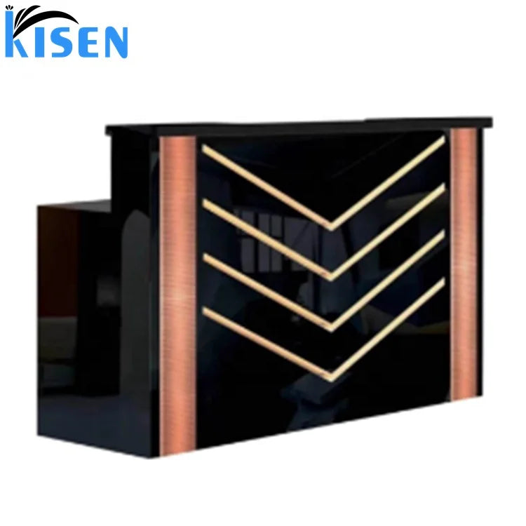 Black Mesa De Reception Table Desk Spa Salon Set Reception Desk