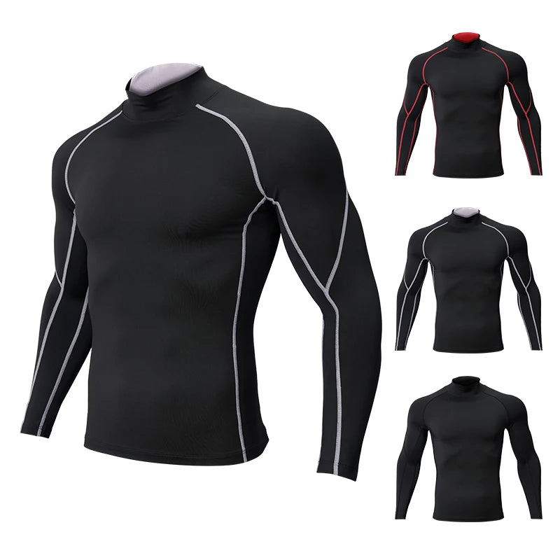 Design Embroidery Custom 88% Polyester 12% Spandex Sublimation Quick Dry Breathable Gym Long Sleeve Compression Running T Shirt