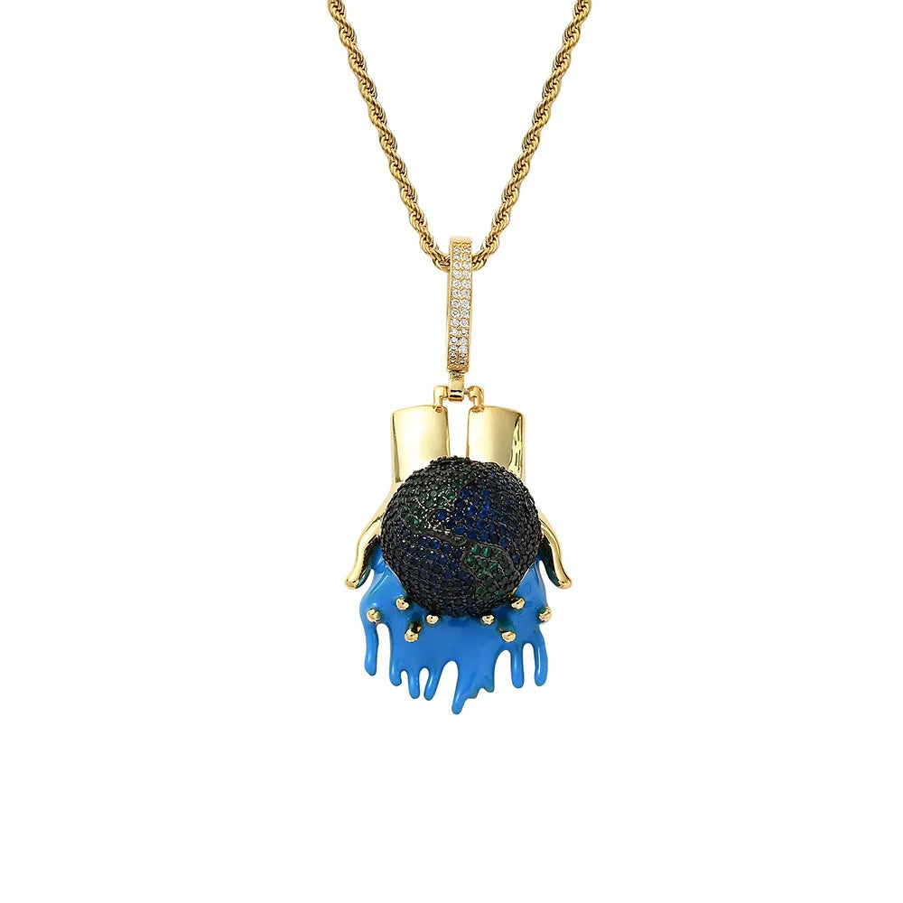 CN307 Brass Cubic Zircon Pendants Women Fahion Jewelry Hip Hop Necklace for Men Party Gift
