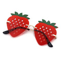 VIFF Red Fancy Strawberry Sun Glasses Party Fun HM22145 Rimless Sunglasses