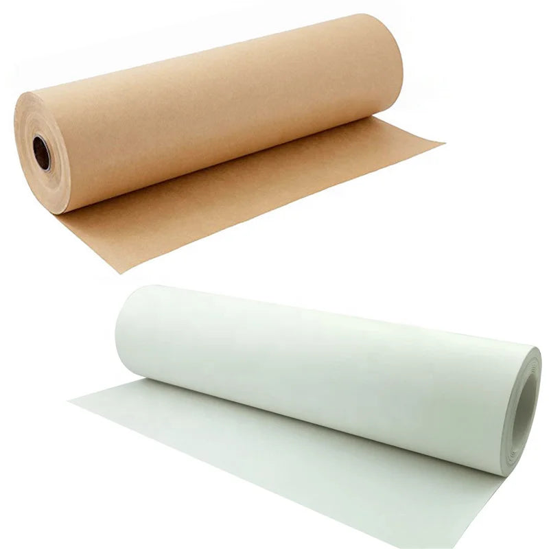40g 45g Kraft Paper Customized Logo Food Grade White Kraft Paper Rolls Packaging for Making Paper Bags