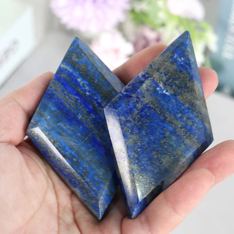 Factory-direct High Quality Polished Natural Crystal Stone Healing Rhombus Lapis Lazuli for Home Decoration