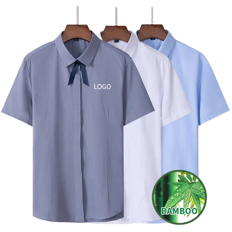 Blank Formal Shirts Custom Logo Button up Shirt Men Clothes Designer Dress Shirts for Men Short Sleeve