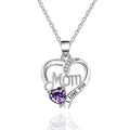 Mother's Day Necklace Jewelry Love Heart Pendant Chain Necklaces for Women Christmas Gift Zirconia Necklace