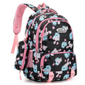 2025 Best Selling College Travel New Fashion Red Floral Printing Graffiti Student School Backpack for Teens Black