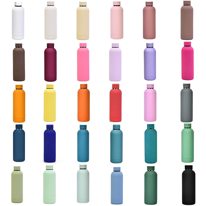 Customized Color logo Reusable Gym Sport Metal Bottles Sublimation Stainless Steel Vacuum Flasks Thermos Drinking Water Bottle
