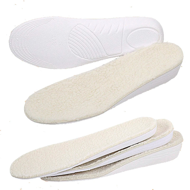 Wool Insole Breathable and Comfortable for Winter Height Invisible Increase Insole for Men