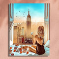 Landscape Scenery London Street Pattern Digital Painting Wall Hanging Decoration Arts Crafts Paint by Numbers Canvas