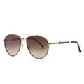 STORY Fashion Metal Top Shades Sun Glasses Gold Frame Luxury Double Bridge Gradient Pilot Sunglasses for Men Women