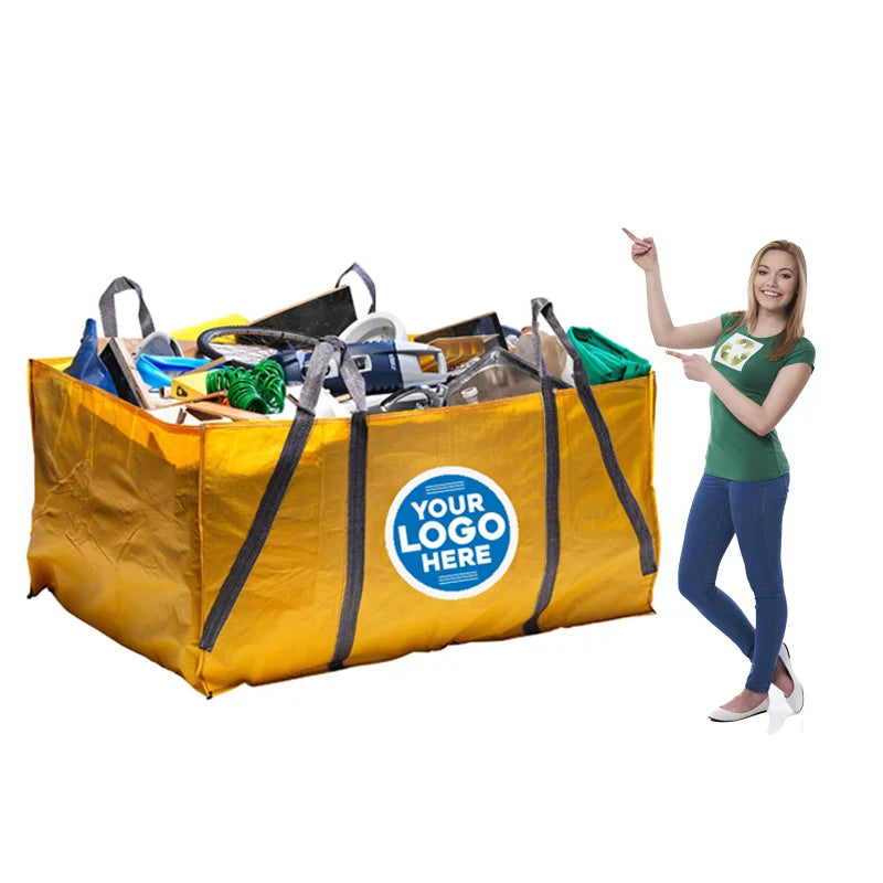 1 Cubic Yard 3 Cubic Meter Jumbo Bulk Bag Polypropylene Woven Reusable High Quality Construction Demolition Packaging