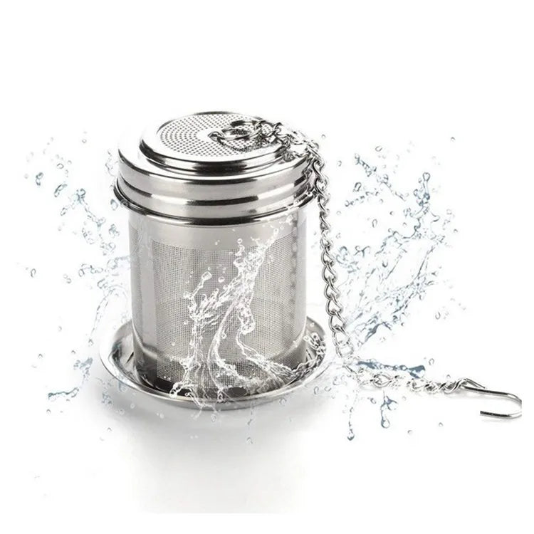 Custom New Trade Reusable Small Plunger Filter Mesh Stainless Steel 304 Coffee Tea Strainer Infusers Stocked Classic