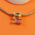 Wholesale Copper Alloy  Gold-Plated Zircon Bear Accessories DIY Bracelet Pendant Bear Beads