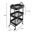Three Floors Kitchen Toilet Multifunctional Shelving Dismountable Assembly Convenient Trolley