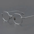 Maufactre Eyewear Titanium Designer Optical Anti Blue Light Glasses Frame Spectacles Polygon Eyeglasses for Women